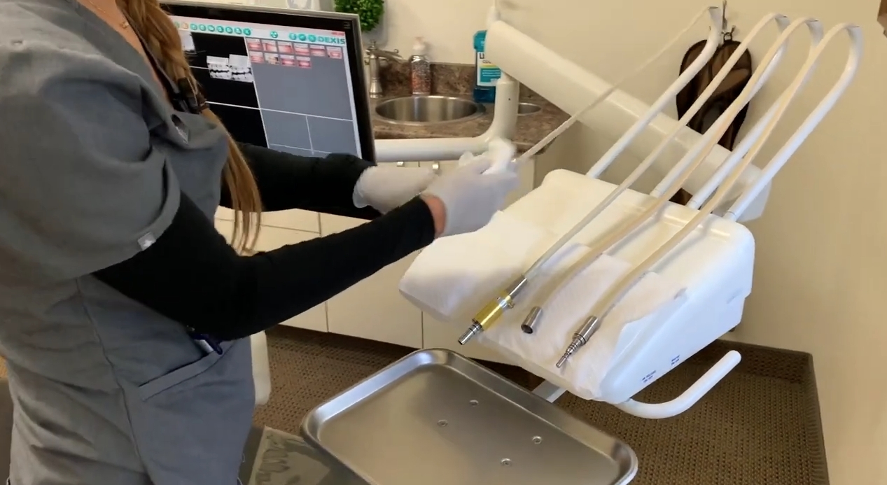 how to clean dental chair